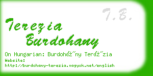 terezia burdohany business card